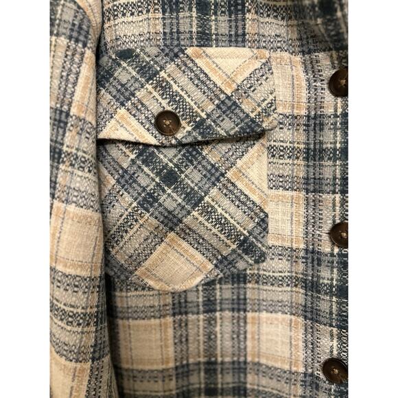 Boston Traders Shacket Plaid Green Womens Button M Outdoor Casual Comfort - Picture 6 of 16